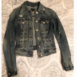 American Eagle Distressed Denim Jacket
